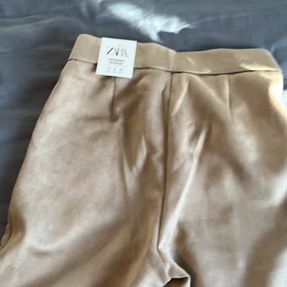 NWT Zara Suede nude pants - Picture 3 of 4
